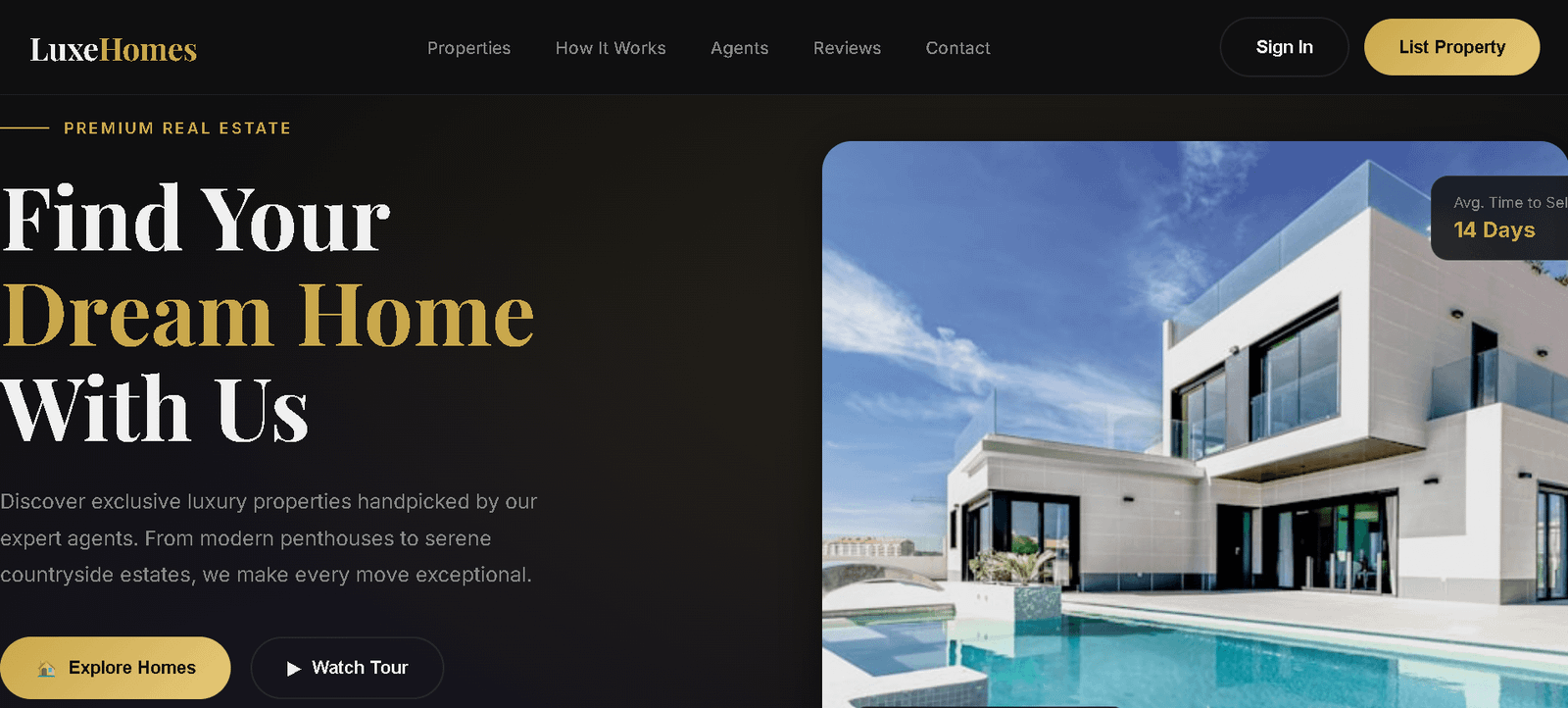 Real Estate website preview